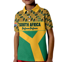 Custom South Africa Soccer Kid Polo Shirt Go Champions