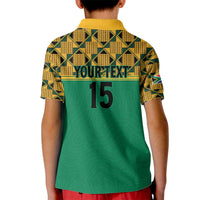 Custom South Africa Soccer Kid Polo Shirt Go Champions