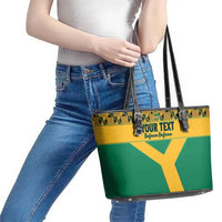 Custom South Africa Soccer Leather Tote Bag Go Champions