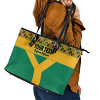 Custom South Africa Soccer Leather Tote Bag Go Champions