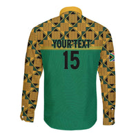 Custom South Africa Soccer Long Sleeve Button Shirt Go Champions