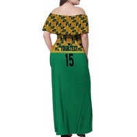 Custom South Africa Soccer Off Shoulder Maxi Dress Go Champions