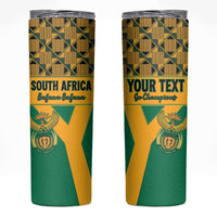 Custom South Africa Soccer Skinny Tumbler Go Champions
