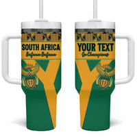 Custom South Africa Soccer Tumbler With Handle Go Champions