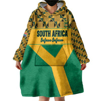 Custom South Africa Soccer Wearable Blanket Hoodie Go Champions