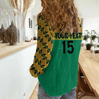 Custom South Africa Soccer Women Casual Shirt Go Champions