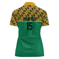 Custom South Africa Soccer Women Polo Shirt Go Champions