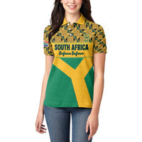 Custom South Africa Soccer Women Polo Shirt Go Champions