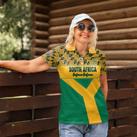 Custom South Africa Soccer Women Polo Shirt Go Champions