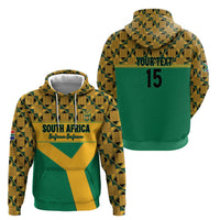 Custom South Africa Soccer Zip Hoodie Go Champions