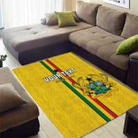 Custom Ghana Football Area Rug Go Black Stars Go