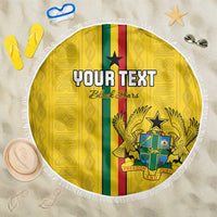 Custom Ghana Football Beach Blanket Go Black Stars Go
