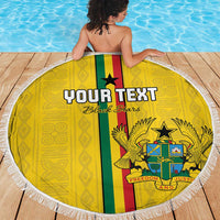 Custom Ghana Football Beach Blanket Go Black Stars Go