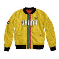 Custom Ghana Football Bomber Jacket Go Black Stars Go