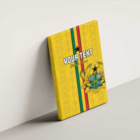 Custom Ghana Football Canvas Wall Art Go Black Stars Go