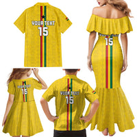 Custom Ghana Football Family Matching Mermaid Dress and Hawaiian Shirt Go Black Stars Go