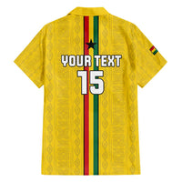 Custom Ghana Football Family Matching Short Sleeve Bodycon Dress and Hawaiian Shirt Go Black Stars Go