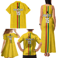 Custom Ghana Football Family Matching Tank Maxi Dress and Hawaiian Shirt Go Black Stars Go