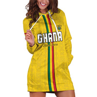 Custom Ghana Football Hoodie Dress Go Black Stars Go