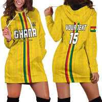 Custom Ghana Football Hoodie Dress Go Black Stars Go