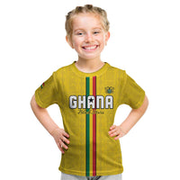 Custom Ghana Football Kid T Shirt Go Black Stars Go