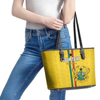 Custom Ghana Football Leather Tote Bag Go Black Stars Go