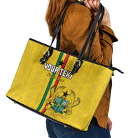 Custom Ghana Football Leather Tote Bag Go Black Stars Go