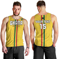 Custom Ghana Football Men Tank Top Go Black Stars Go