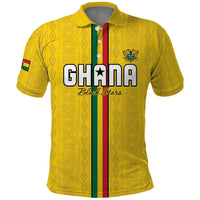 Custom Ghana Football Polo Shirt Go Black Stars Go