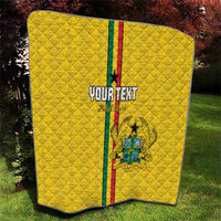 Custom Ghana Football Quilt Go Black Stars Go