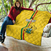 Custom Ghana Football Quilt Go Black Stars Go