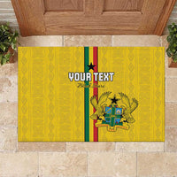 Custom Ghana Football Rubber Doormat Go Black Stars Go