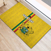 Custom Ghana Football Rubber Doormat Go Black Stars Go