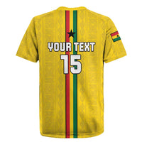 Custom Ghana Football Rugby Jersey Go Black Stars Go