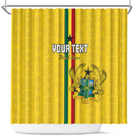 Custom Ghana Football Shower Curtain Go Black Stars Go