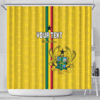 Custom Ghana Football Shower Curtain Go Black Stars Go