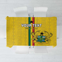 Custom Ghana Football Tablecloth Go Black Stars Go