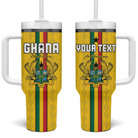 Custom Ghana Football Tumbler With Handle Go Black Stars Go
