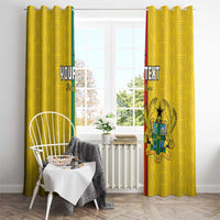 Custom Ghana Football Window Curtain Go Black Stars Go