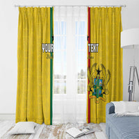 Custom Ghana Football Window Curtain Go Black Stars Go