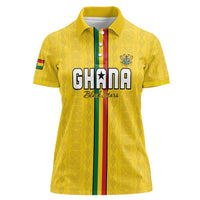 Custom Ghana Football Women Polo Shirt Go Black Stars Go