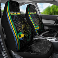Custom Gabon Football Car Seat Cover Go Les Pantheres - Black Ver
