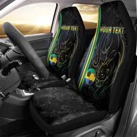Custom Gabon Football Car Seat Cover Go Les Pantheres - Black Ver