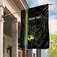 Custom Gabon Football Garden Flag Go Les Pantheres - Black Ver