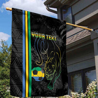 Custom Gabon Football Garden Flag Go Les Pantheres - Black Ver