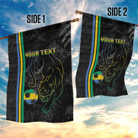 Custom Gabon Football Garden Flag Go Les Pantheres - Black Ver