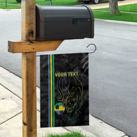 Custom Gabon Football Garden Flag Go Les Pantheres - Black Ver