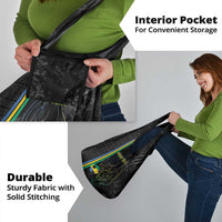 Custom Gabon Football Grocery Bag Go Les Pantheres - Black Ver