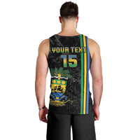 Custom Gabon Football Men Tank Top Go Les Pantheres - Black Ver