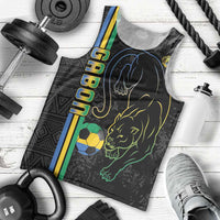 Custom Gabon Football Men Tank Top Go Les Pantheres - Black Ver